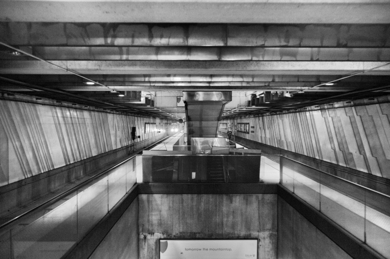 BART Station BW