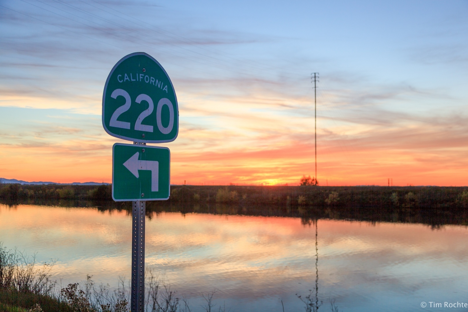 Highway Riverway Sunset