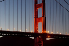 Golden Gate Bridge South Tower at Night