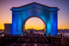 Pier 41 Ferry Arch After Sundown